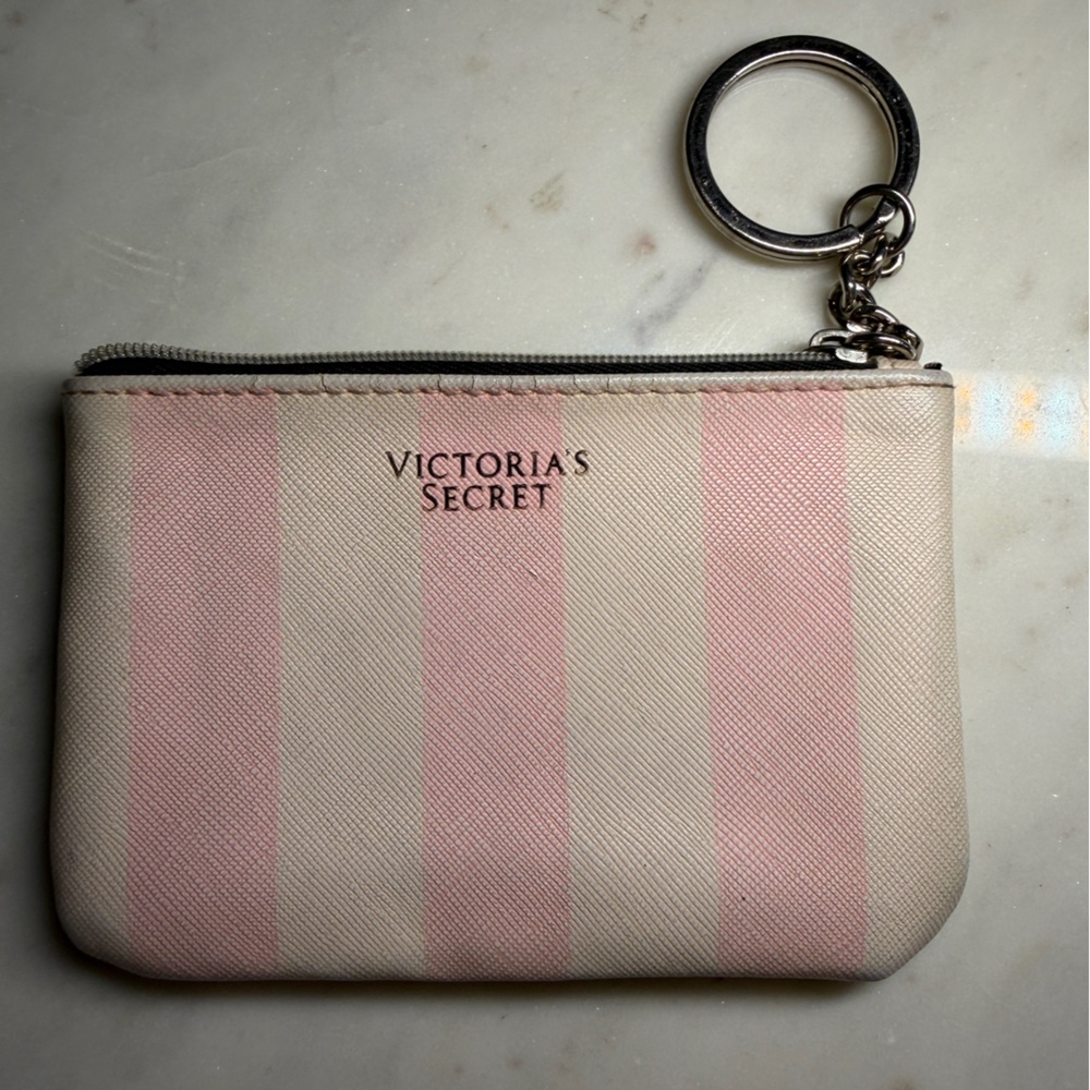 Victoria's Secret Pink and white Striped Pouch